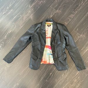 Black Xs leather Danier Jacket